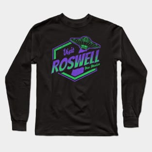 Vintage Visit Roswell, New Mexico Funny UFO Flying Saucer Alien Long Sleeve T-Shirt